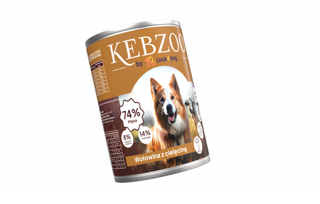 Karma mokra KEBZOO wołowina cielęcina dynia nasiona konopne kryl 400g