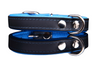 Obroża skórzana dla psa Zooleszcz, czarno-niebieska, 40-48 cm
