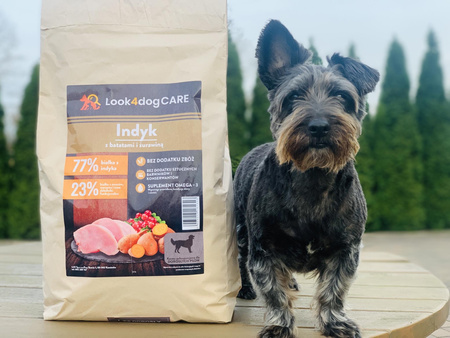 Sucha karma Look4dog CARE Indyk z żurawiną 2 kg